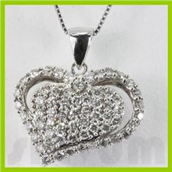 Genuine 0.99ctw Diamond Necklace 14K Gold 4.35g