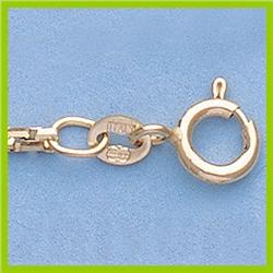 Genuine 16" 14kt Italian Gold-Yellow 1.9mm, 8 Sided Box Chain Gauge:35, 8.6gr