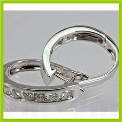 Geniune 1.050 ctw Diamond Earring 18kt Gold-White