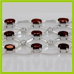 Genuine Vintage Design  22.9 ctw Garnet Mozambique Bracelet  14K White or Yellow Gold 