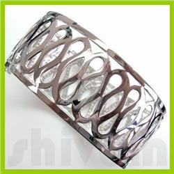 Genuine 4.35 ctw 18K Diamond Studded Fashion Bangle G SI1