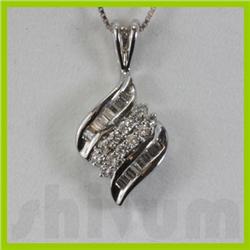 Genuine 0.36ctw Diamond Necklace 14k Gold 2.39g