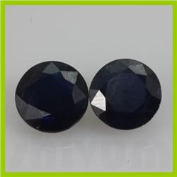 Natural Mice Blue Sapphire Round Cut 7.5x7.5mm 2 pcs per lot 3.93ctw @175USD/ct