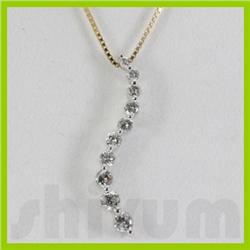 Genuine 0.48ctw Diamond Necklace 14k Gold 1.05g