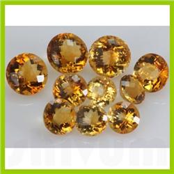Natural Citrine Round Checkered Cut 9x15mm 51.81ctw @3.5 USD/ct