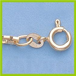 Genuine 16" 14kt Italian Gold-Yellow 2.1mm, 8 Sided Box Chain Gauge:40, 11.2gr