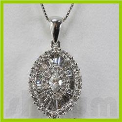 Genuine 1.09ctw Diamond Necklace 14k Gold 3.36g