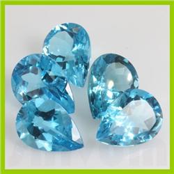 Natural Blue Topaz Pear Cut 13x18mm 66.28ctw @2.5 USD/ct