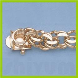 Genuine 7" 14kt Italian Gold-Yellow or White 7.0mm, Charm Bracelets Gauge:Y4054, 15gr