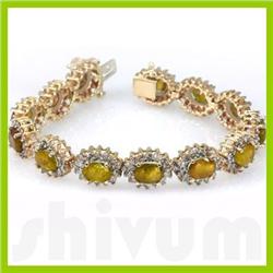 Genuine Vintage Design  23.17 ctw Citrine Bracelet  14K White or Yellow Gold 