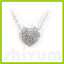 Genuine 0.15 ctw 14k White Gold Necklace 16" 1.71g