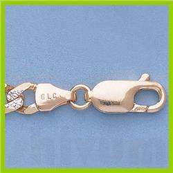 Genuine 16" 14kt Italian Gold-Yellow 5.1mm, Rhod Figaro Chain Gauge:140, 18.9gr