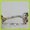 Image 2 : Genuine  1.32 ctw Multi-Sapphire & Diamond Ring 14KT White Gold Ring Size 7