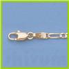 Image 1 : Genuine 16" 14kt Italian Gold-Yellow 2.3mm, Figaro Chain Gauge:060, 4.4gr