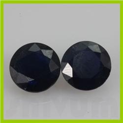 Natural Mice Blue Sapphire Round Cut 6.5x6.5 mm 2 pcs per lot 2.77ctw @ 150 USD/ct