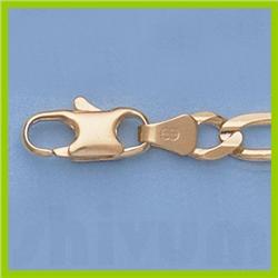 Genuine 16" 14kt Italian Gold-Yellow 5.1mm, Figaro Chain Gauge:130, 17.3gr