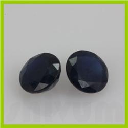 Natural Mice Blue Sapphire Round Cut 7x7mm 2 pcs per lot 3.2ctw @ 170USD/ct