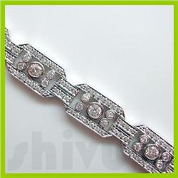 Genuine 3.83 ctw 14K Diamond Studded Fashion Bracelet HI SI3