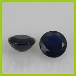 Natural Mice Blue Sapphire Round Cut 6.5x6.5mm 2 pcs per lot2.67ctw @ 150 USD/ct