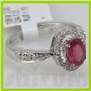 Image 3 : Genuine 1.35 ctw 18k Ruby & Diamond White Gold Ring 
