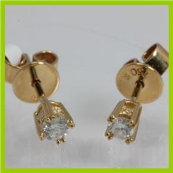 Genuine 0.305 ctw Diamond Earring 18kt Gold-Yellow 
