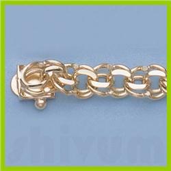 Genuine 7" 14kt Italian Gold-Yellow or White 5.7mm, Charm Bracelets Gauge:Y4055, 9.8gr