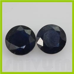 Natural Mice Blue Sapphire Round Cut 6x6mm 2 pcs per lot 2.12ctw @ 150USD/ct