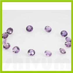 Natural Amethyst Round Checkered Cut 9x9mm 32.14ctw @1.5 USD/ct