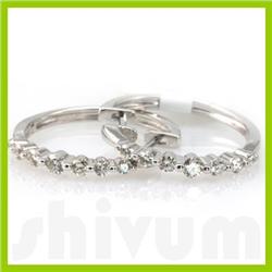 Genuine 0.5 ctw 14k White Gold Earring 16" 3.20g