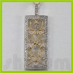 Genuine 0.61ctw Diamond Necklace 14k Gold 5.66g