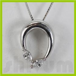 Genuine 0.24ctw Diamond Necklace 14k Gold 1.92g