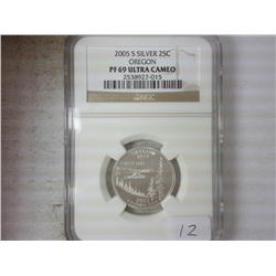 2005-S SILVER OREGON QUARTER NGC PF69 ULTRA CAMEO