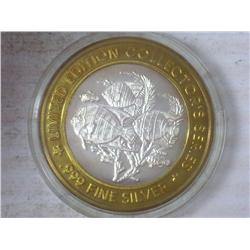 PLAYERS ISLAND CASINO $10 SILVER TOKEN (UNC)