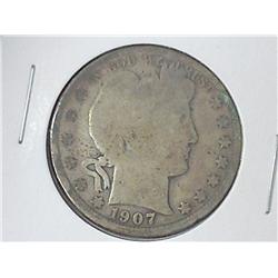 1907-O BARBER HALF DOLLAR