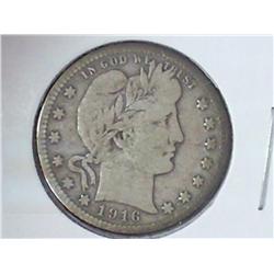 1916-D BARBER QUARTER (VERY GOOD)