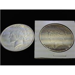 1922 & 22-D PEACE SILVER DOLLARS