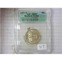 2007-D MADISON DOLLAR ICG MS67