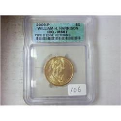 2009-P HARRISON DOLLAR ICG MS67