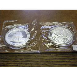 2-2005 CHINA 10 YUAN SILVER PANDA COINS (UNC)