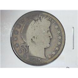 1915-D BARBER HALF DOLLAR