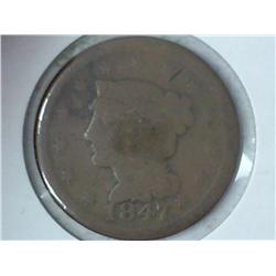1847 US LARGE CENT