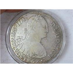 1807 SPANISH 8 REALES SILVER