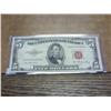 Image 1 : 1953 US FIVE DOLLAR RED SEAL NOTE