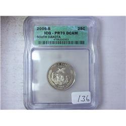 2006-S SD QUARTER ICG PR70 DCAM