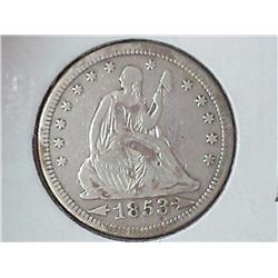 1853 SEATED LIBERTY QUARTER