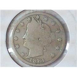 1884 LIBERTY "V" NICKEL