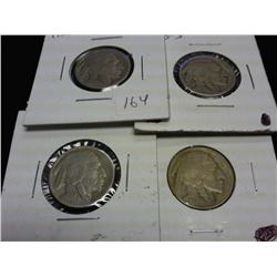 1920-S, 23-S, 24-D & 25-S BUFFALO NICKELS