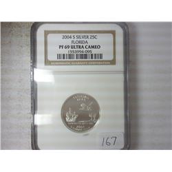 2004-S SILVER FLORIDA QUARTER NGC PF69l ULTRA CAM