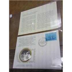 1977 SURINAME FDC WITH PROOF STERLING MEDAL