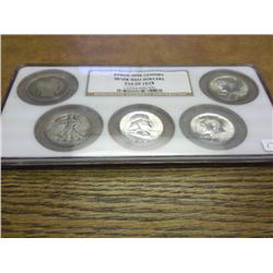 BINION 20TH CENTURY SILVER HALF DOLLARS